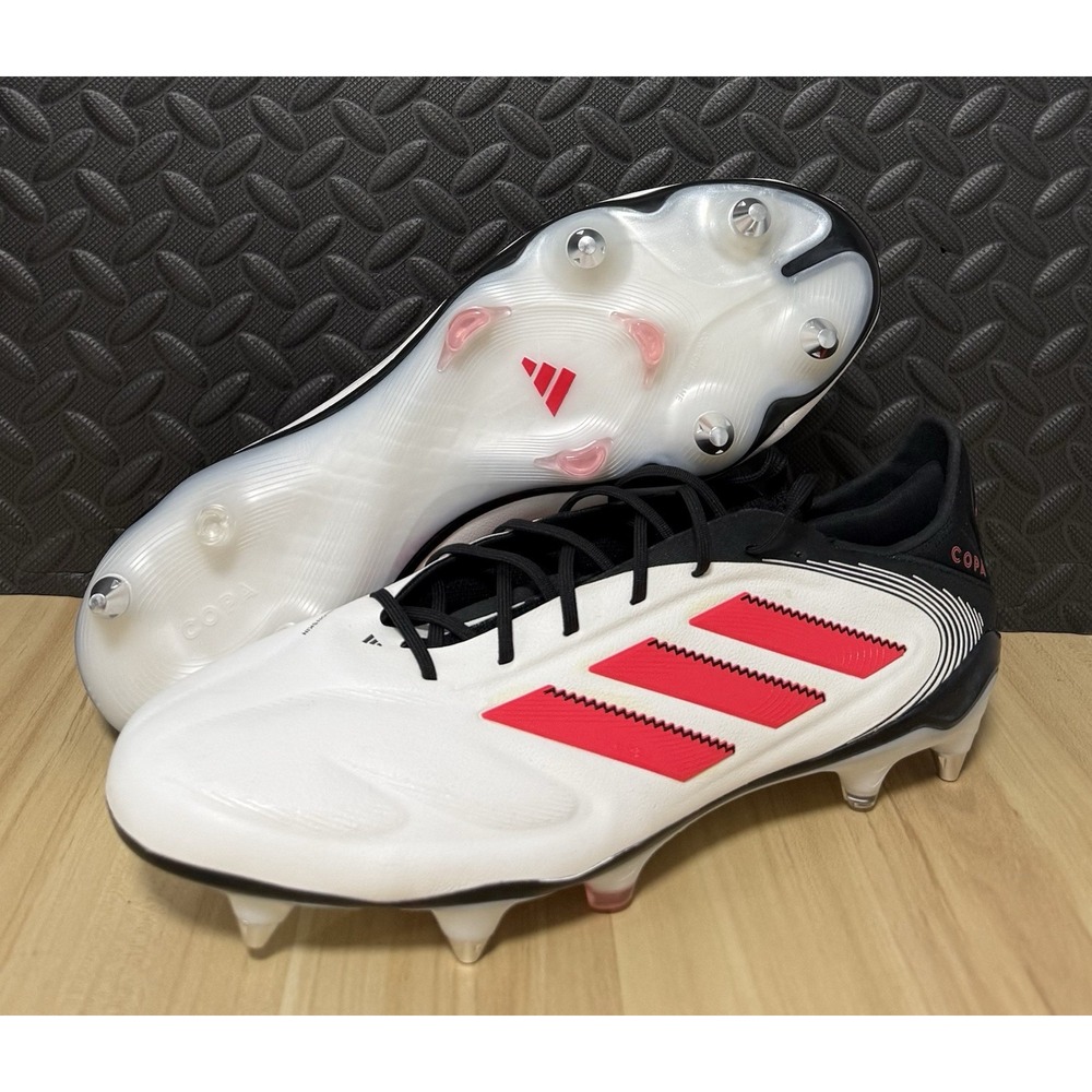 adidas Copa Pure III Elite SG Soccer Cleats White Red Black Mens Size 12.5 NEW
